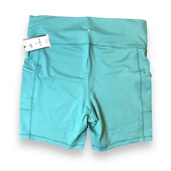 Ideology Women's crushed mint performance  compression Shorts size 1x - Picture 2 of 4